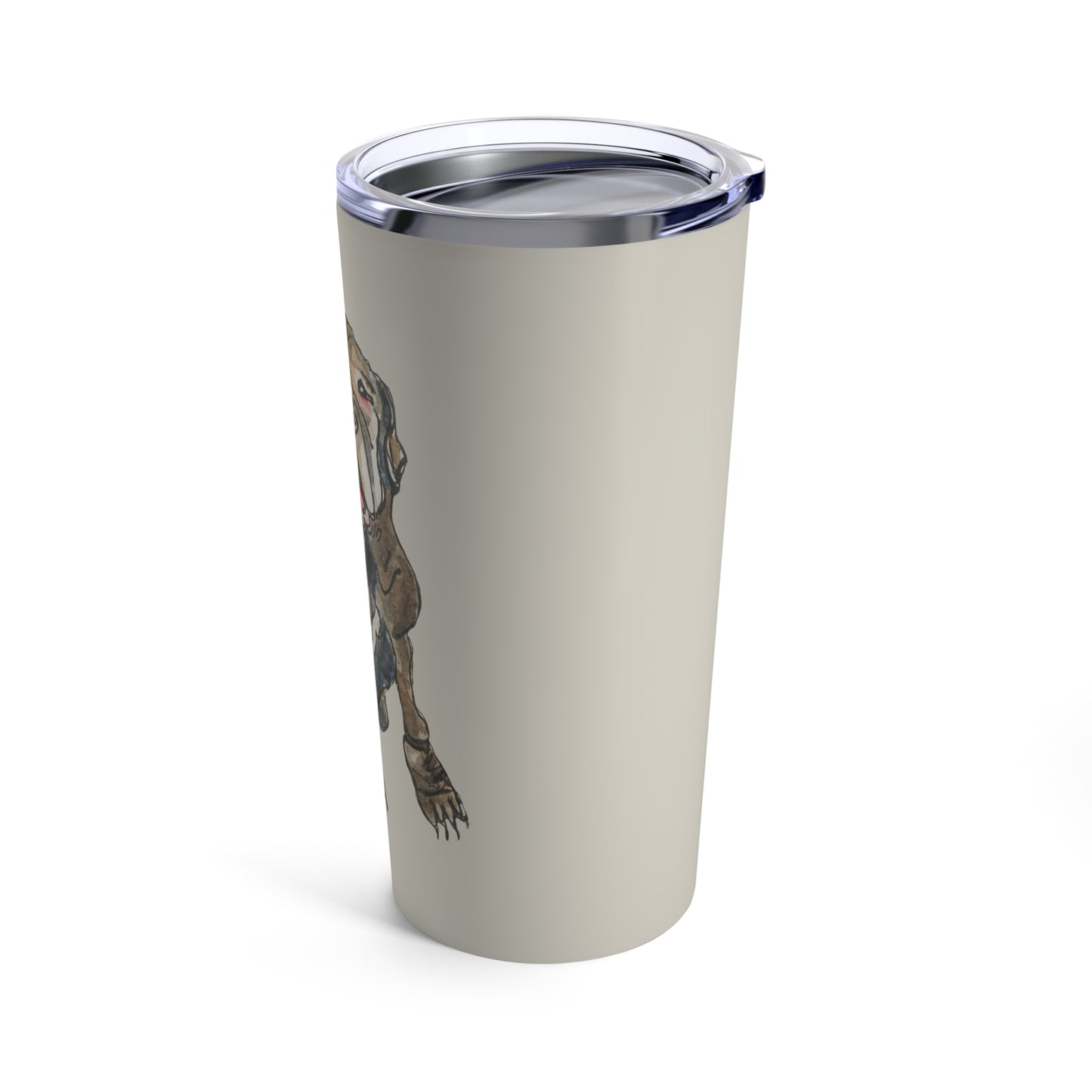 Tan Tumbler 20oz "They Say I'm Droopy..." by Janet Hoard
