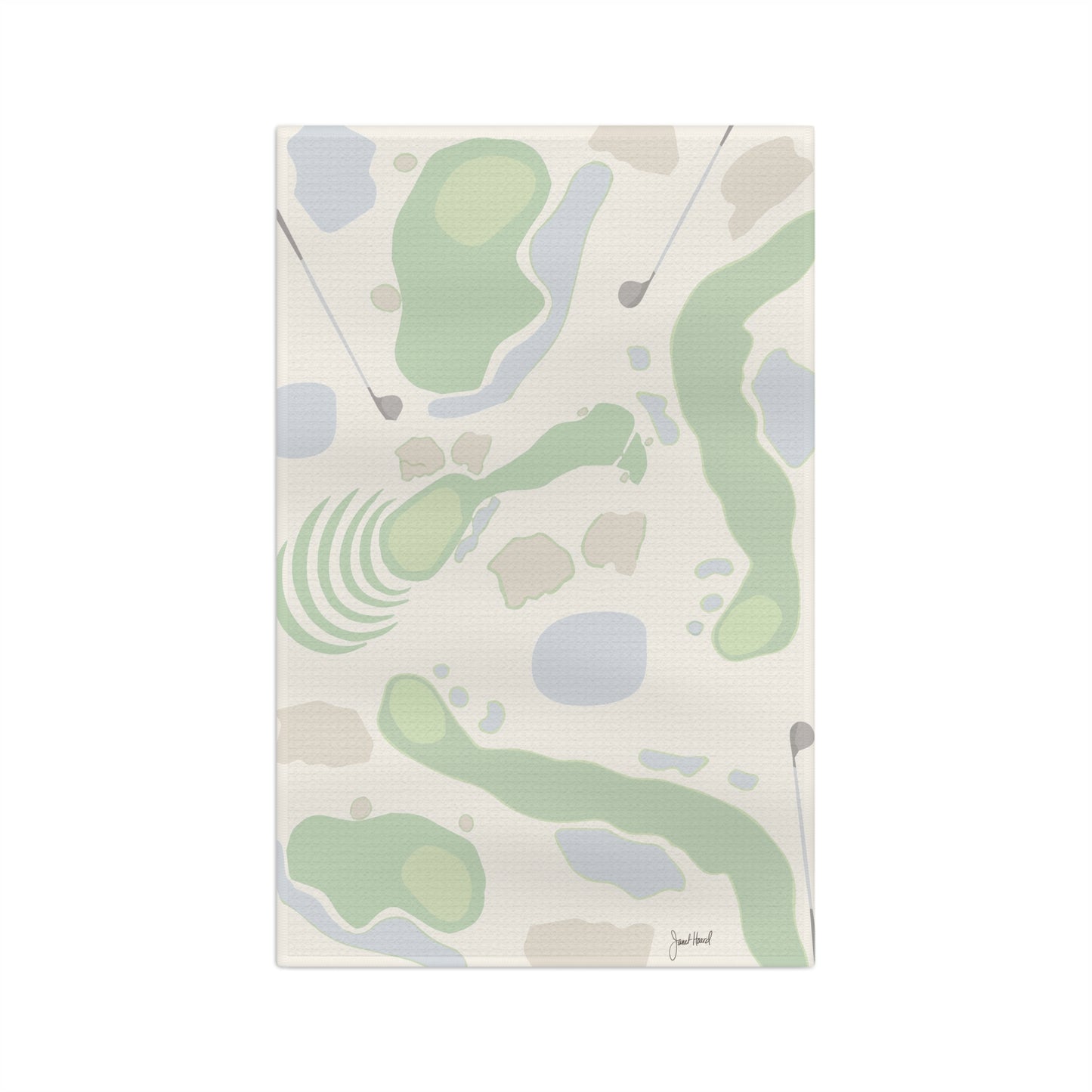 Kitchen Towel Microfiber "Raise the Par" art by Janet Hoard