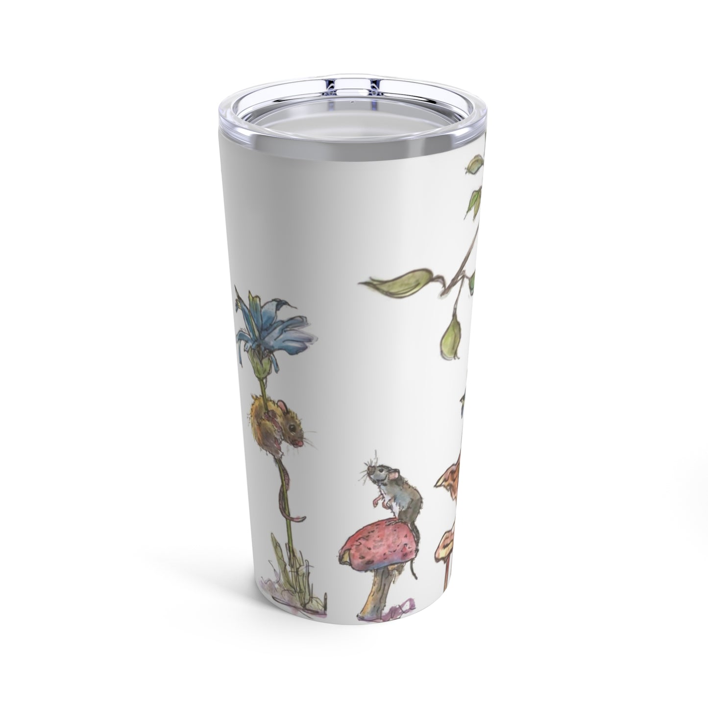 Tumbler 20oz "Mushroom Mice" art by Janet Hoard