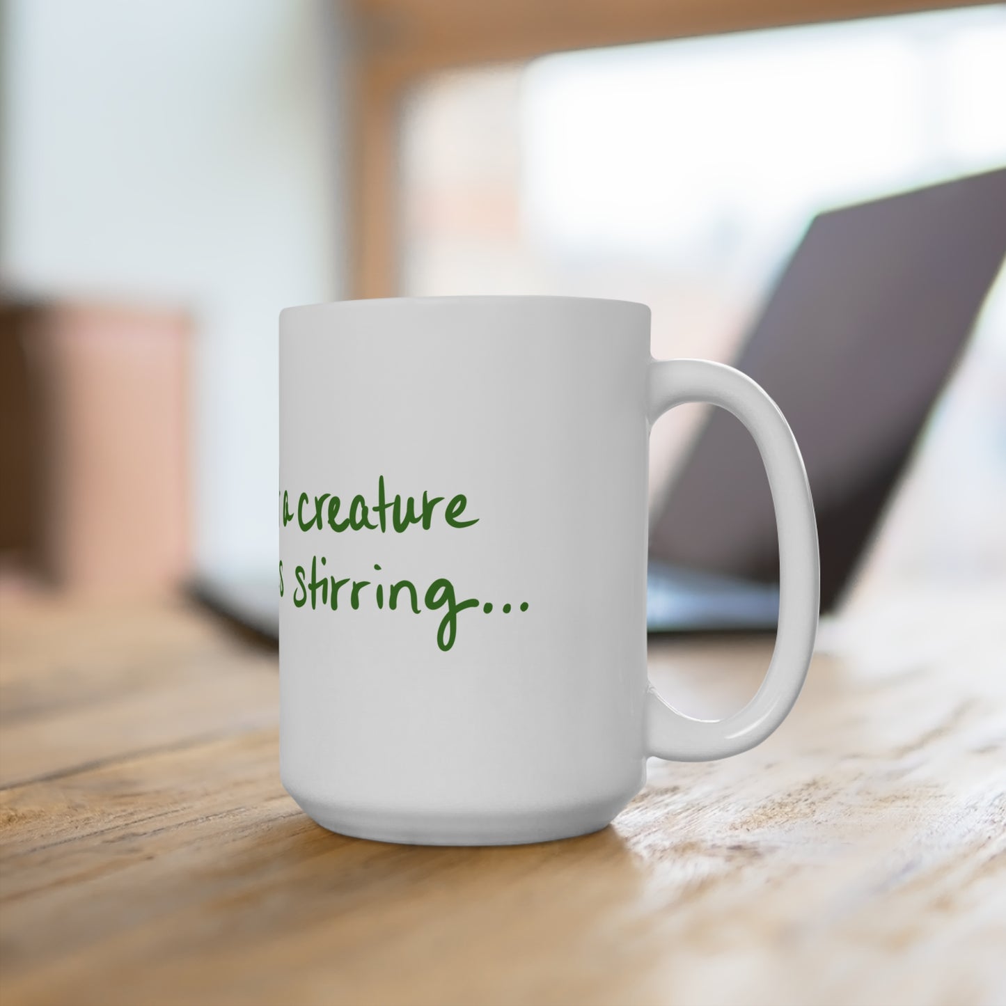 Large Mug 15oz "Not a creature was stirring..." art by Janet Hoard
