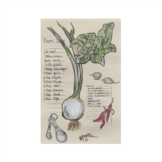 Kitchen Towel Microfiber "Deliciously Drawn, Perfectly Shared" by Janet Hoard