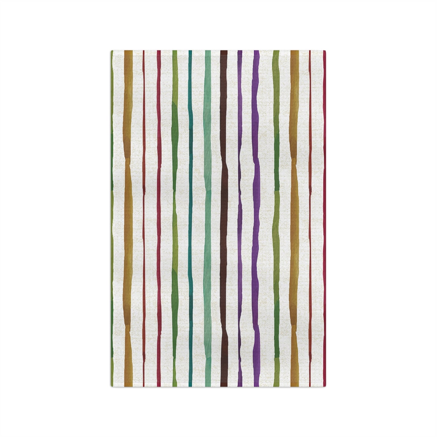 Kitchen Towel Microfiber "Rich Colored Stripes" by Janet Hoard
