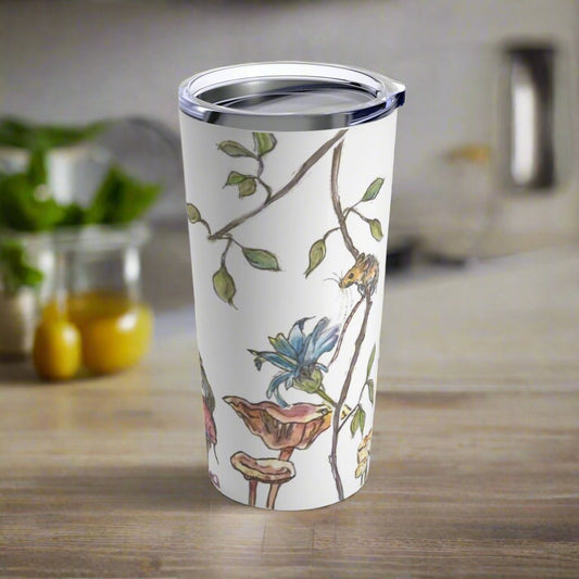 20oz Tumbler "Mushroom Mice" art by Janet Hoard