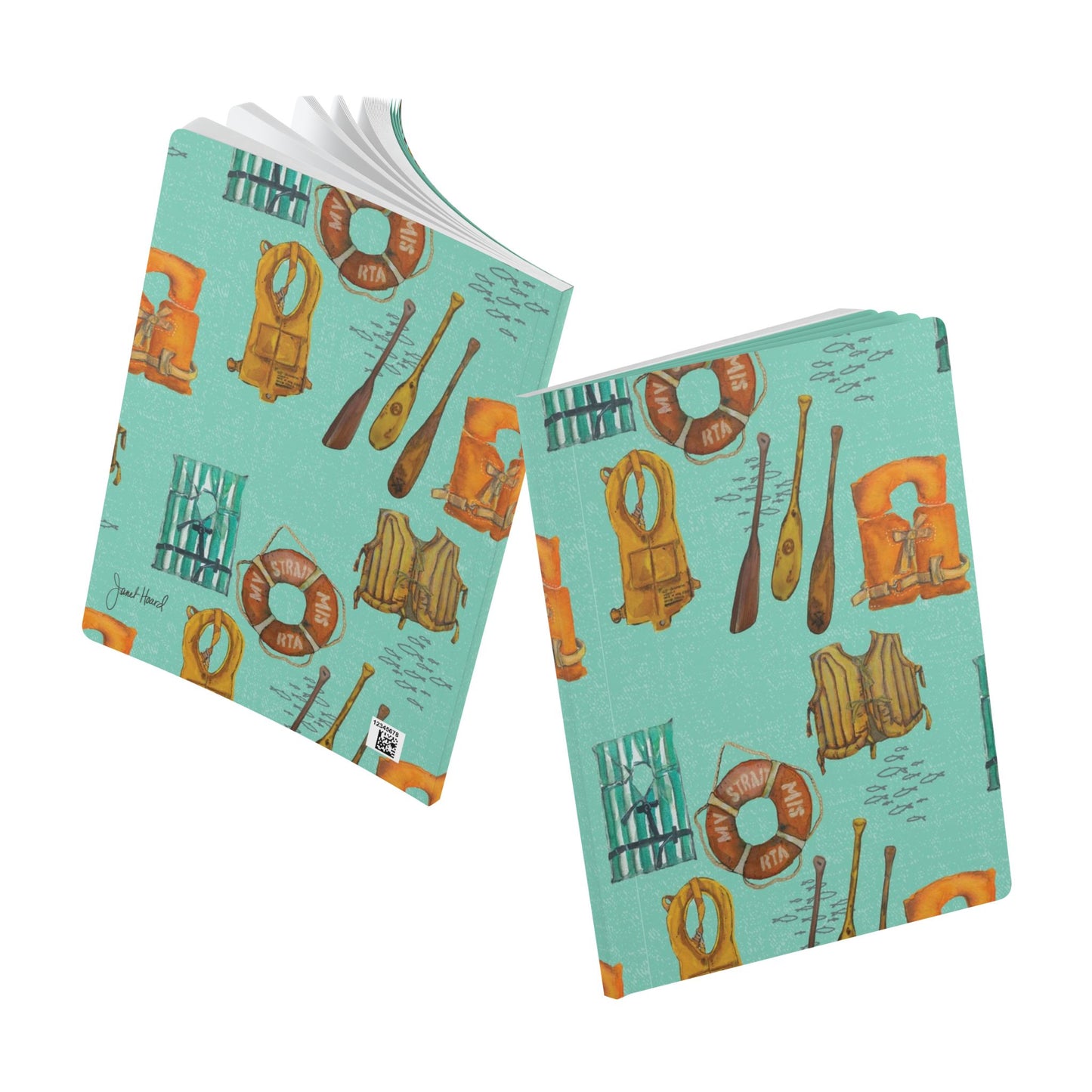 Softcover Journal with Inside Prints "Lake Vibes" by Janet Hoard