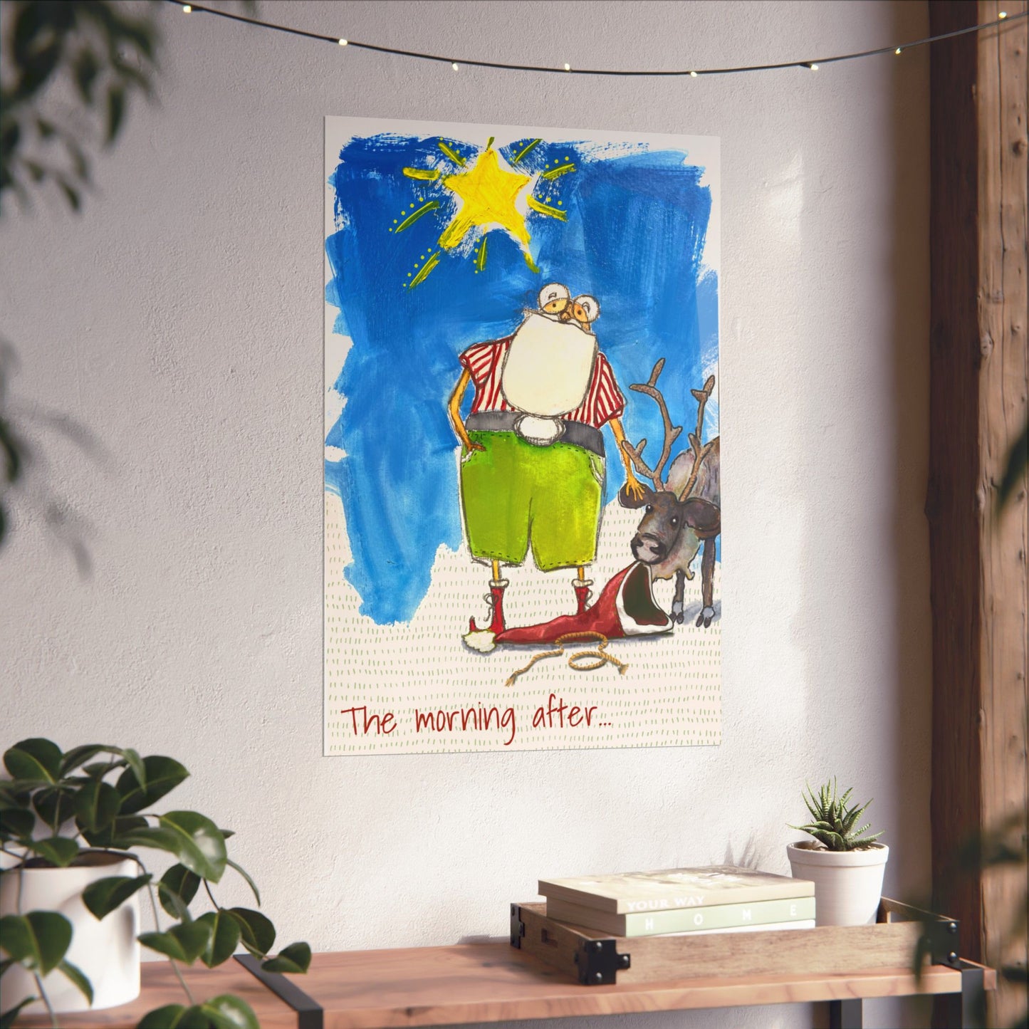 Poster "the Morning After - Santa" art by Janet Hoard