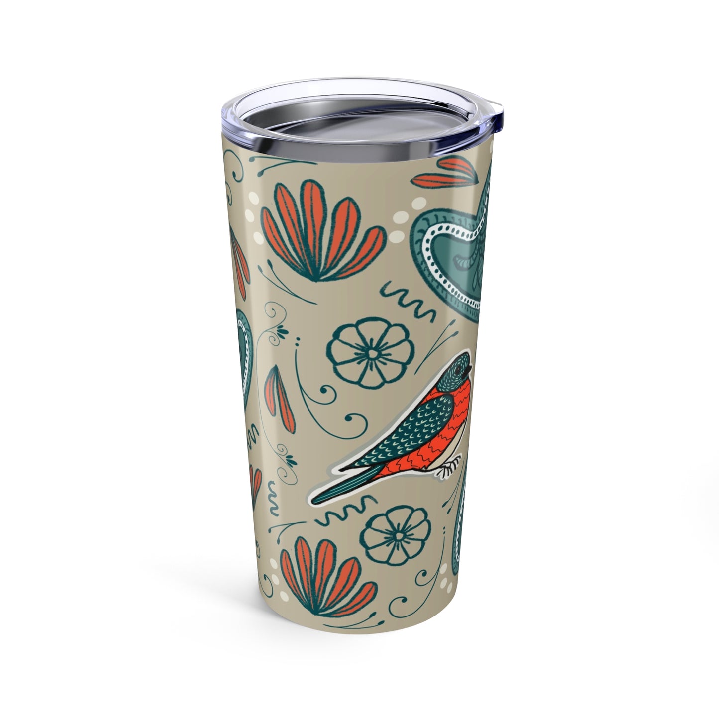 Tumbler 20oz "Rumbling Robins" by Janet Hoard