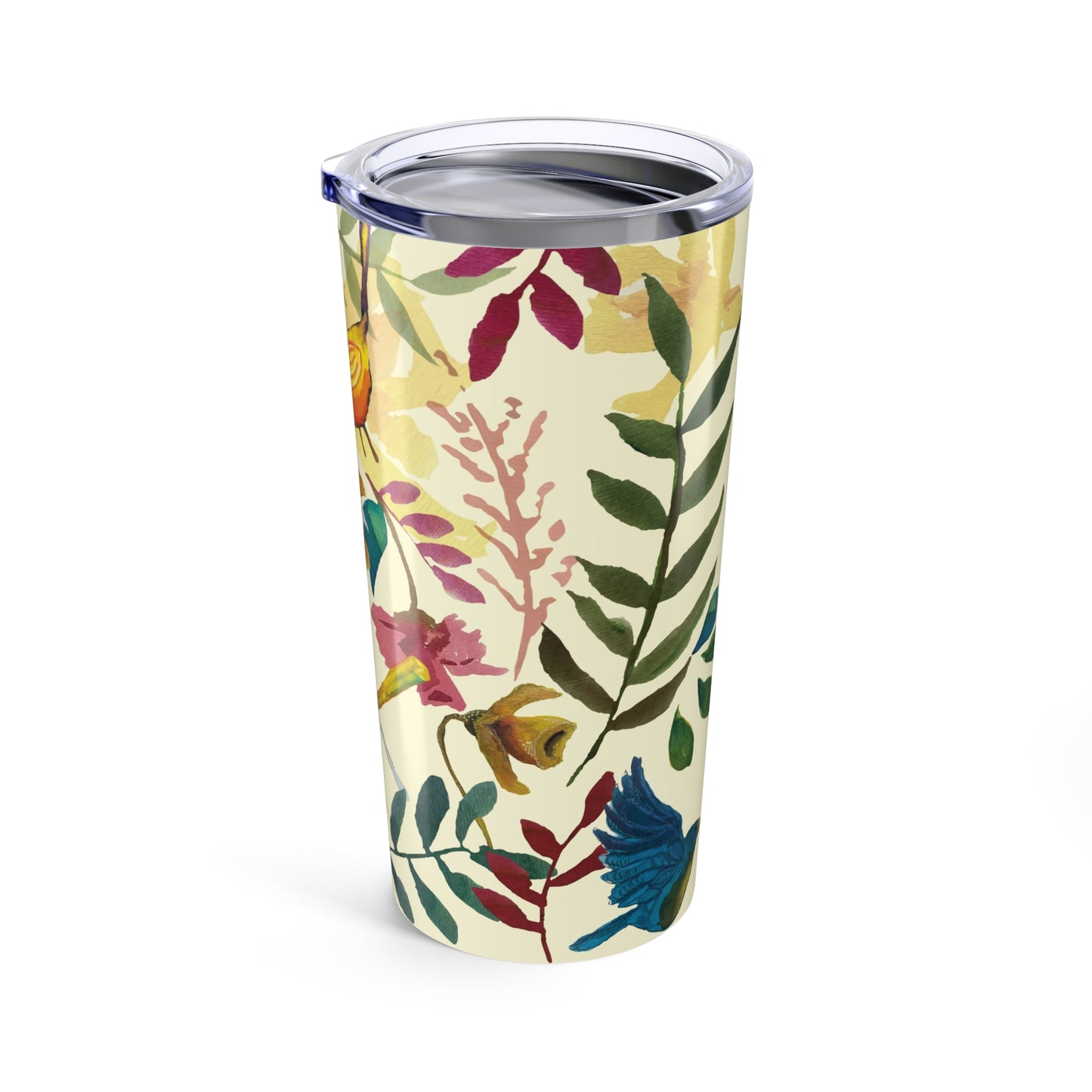 20oz Tumbler "Feather & Bloom" by Janet Hoard