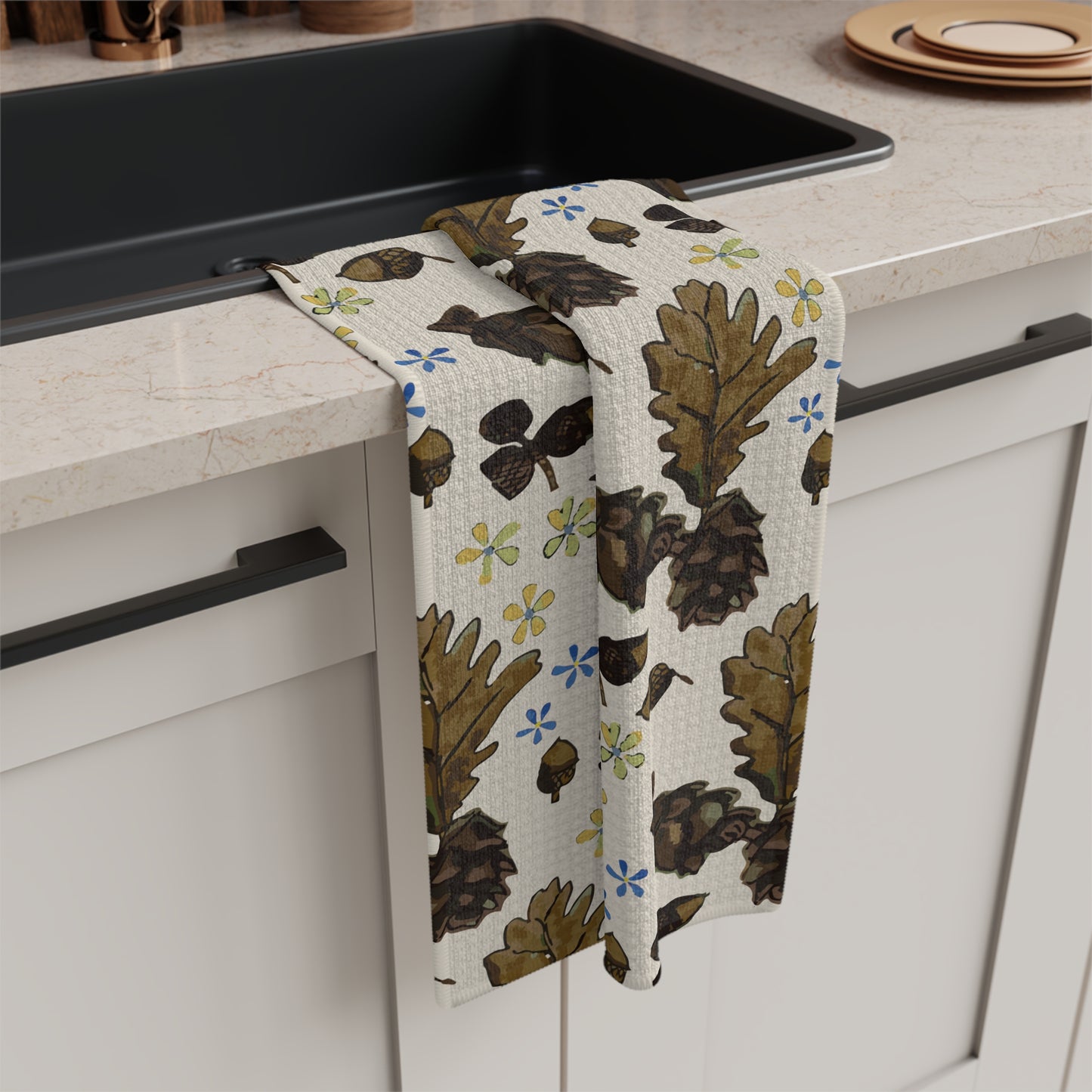 Tea Towel Microfiber "Fall Sampling" art by Janet Hoard
