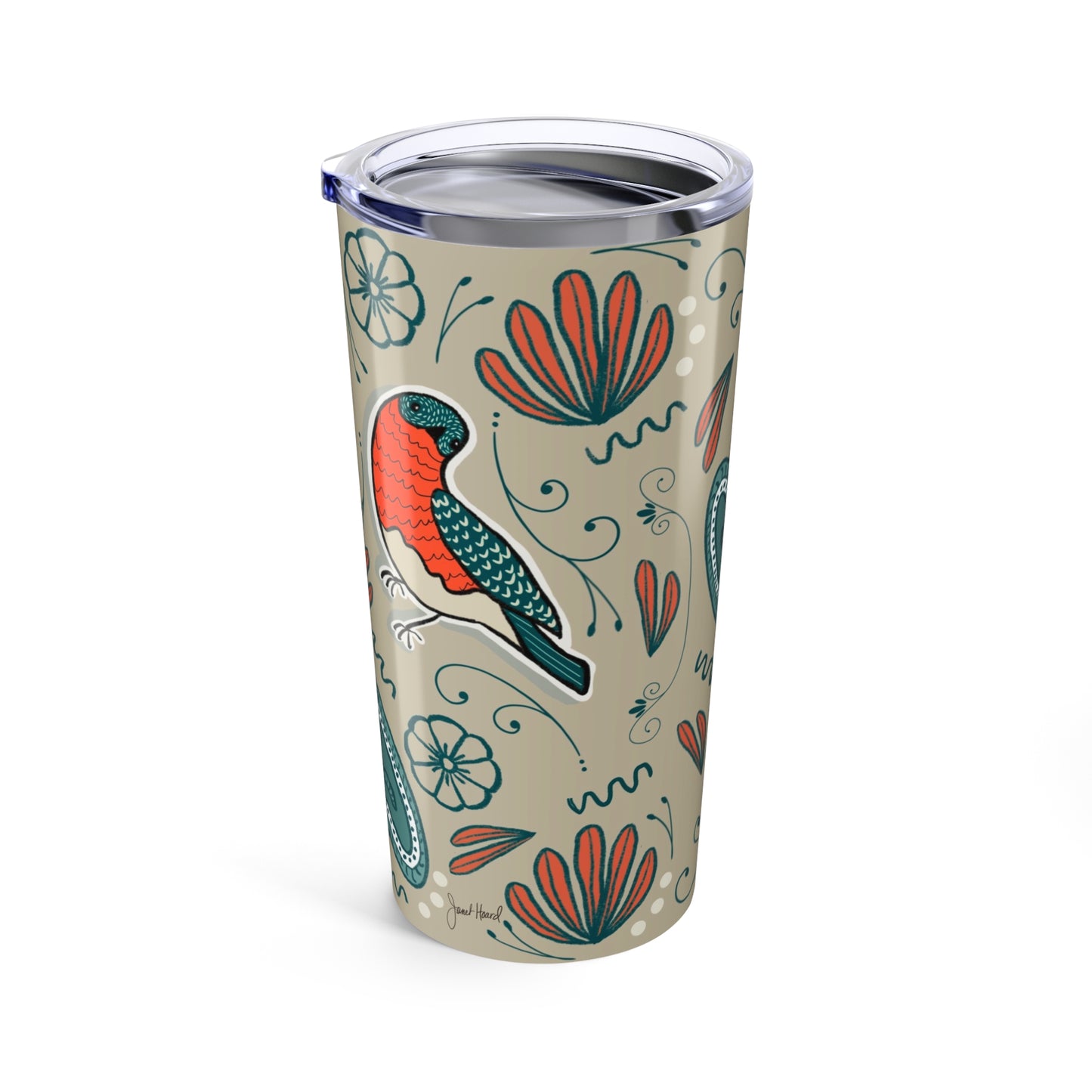 Tumbler 20oz "Rumbling Robins" by Janet Hoard
