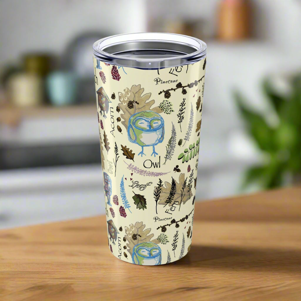 Tumbler 20oz "Hoot and Harvest" by Janet Hoard