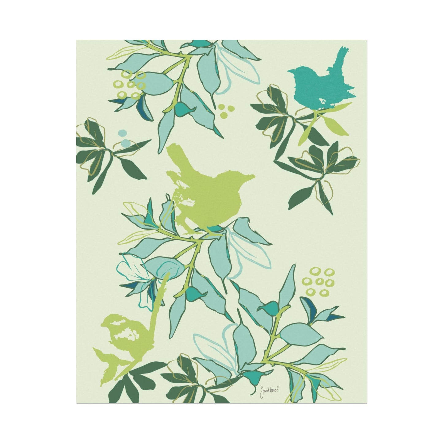 Canopy Mist Wall Art | Soft Green Botanical Watercolor Print