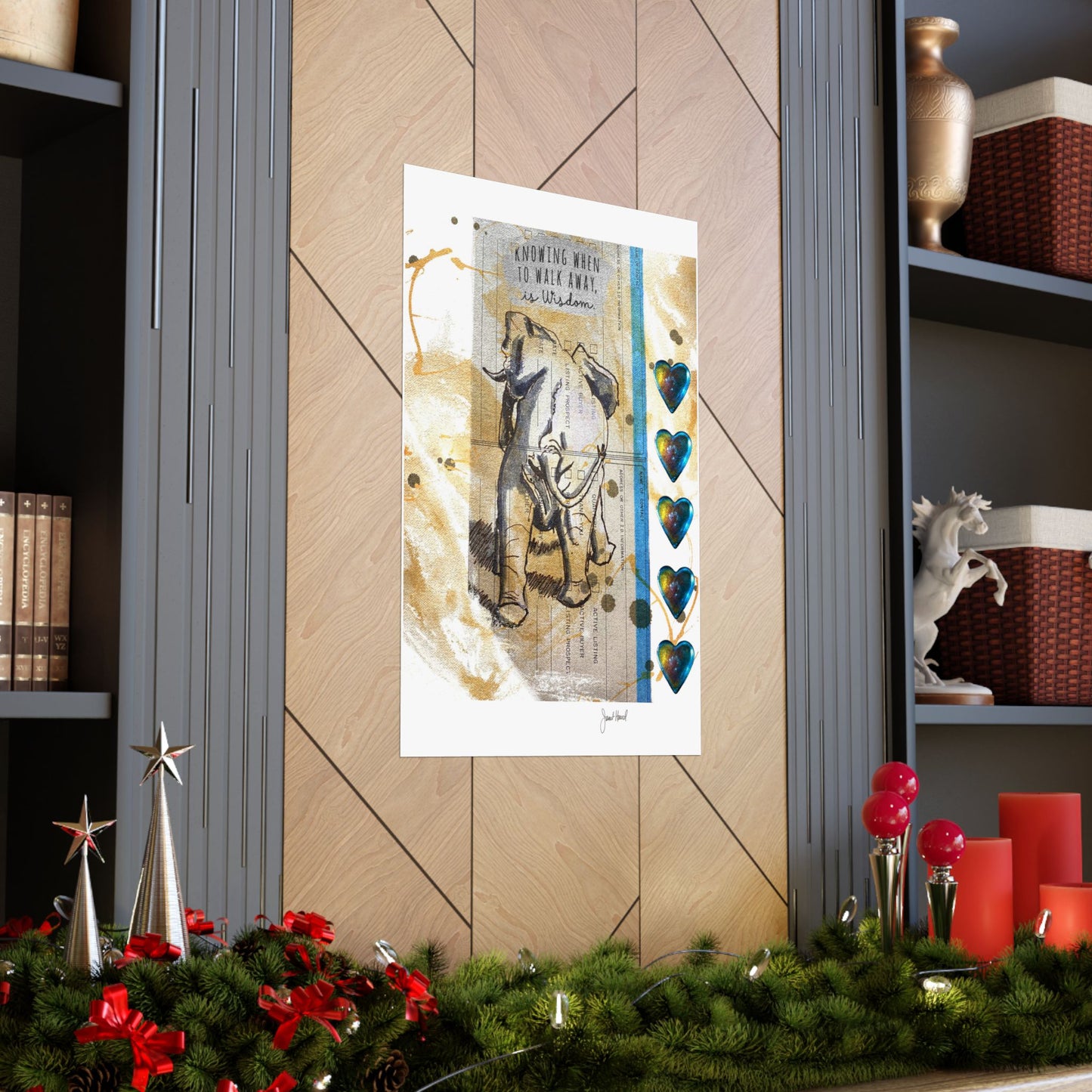 Poster "Knowing When to Walk" with artwork by Janet Hoard