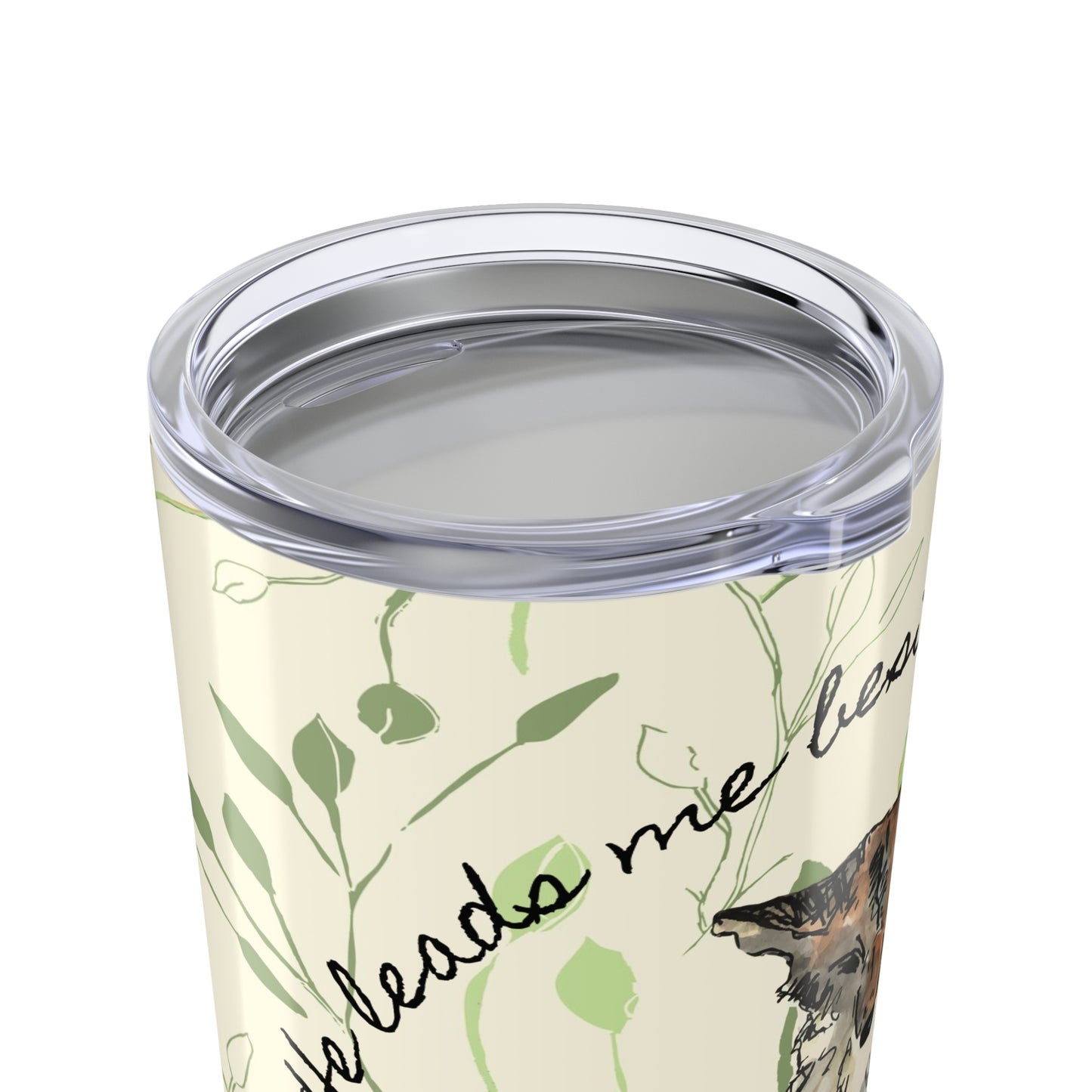 Fox Tumbler – Psalm 23:2 Stainless Steel Cup | Woodland Nature Design