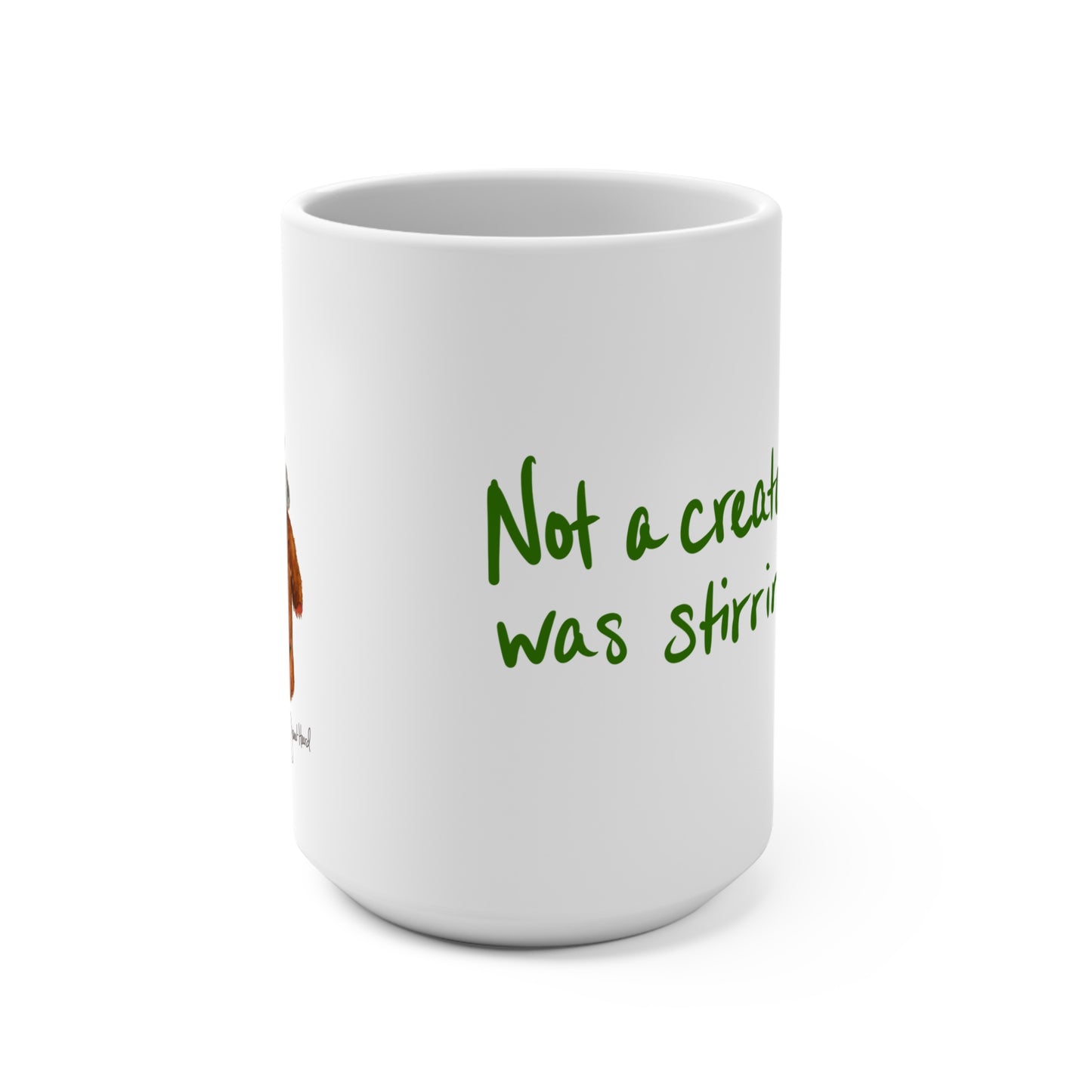 Large Mug 15oz "Not a creature was stirring..." art by Janet Hoard