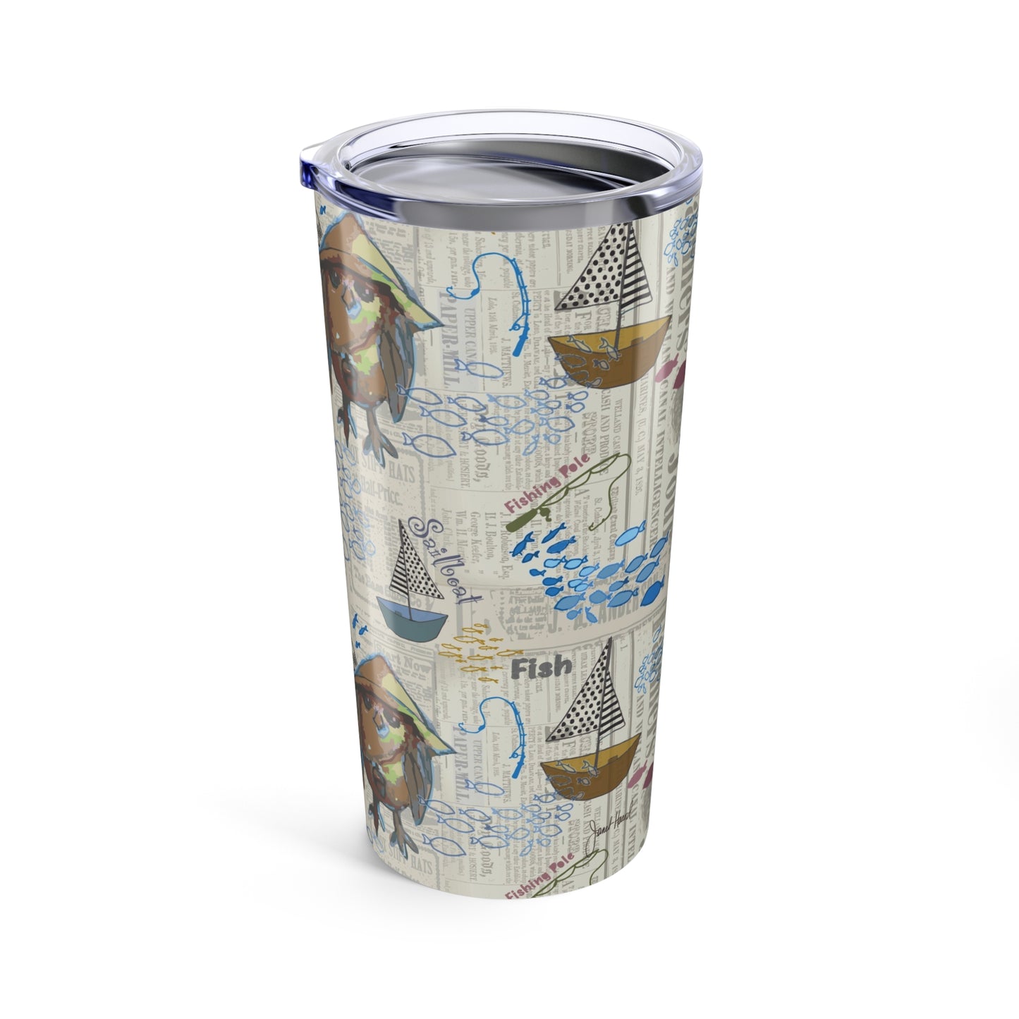 Tumbler 20oz "Sail Away" by Janet Hoard