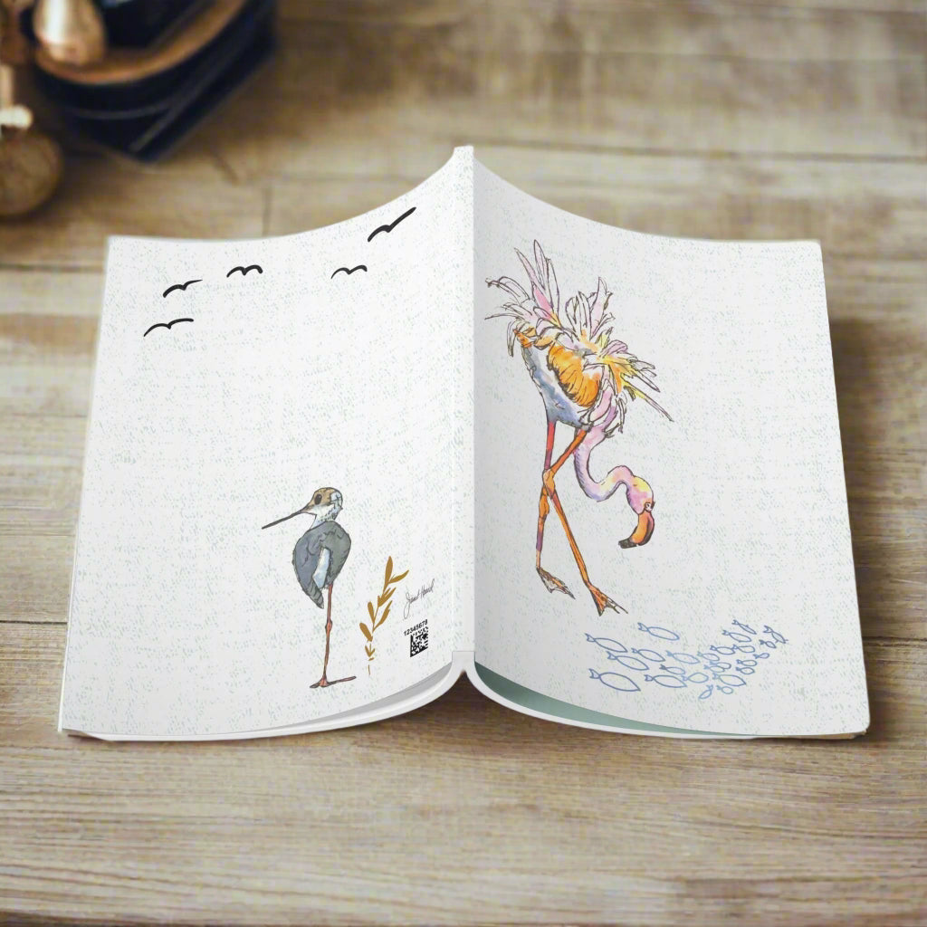 Softcover Journal "Ocean Birds" by Janet Hoard with Inside Prints