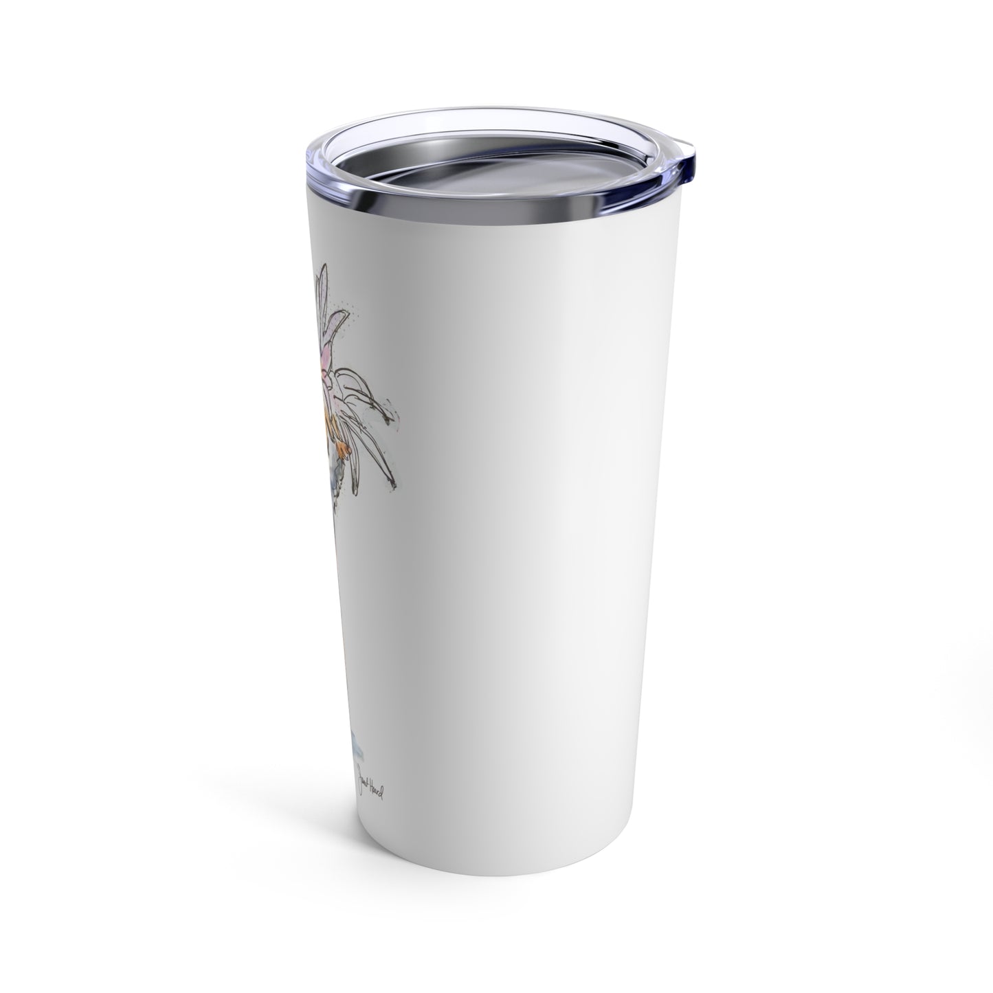 Tumbler 20oz "Flamingo" art by Janet Hoard