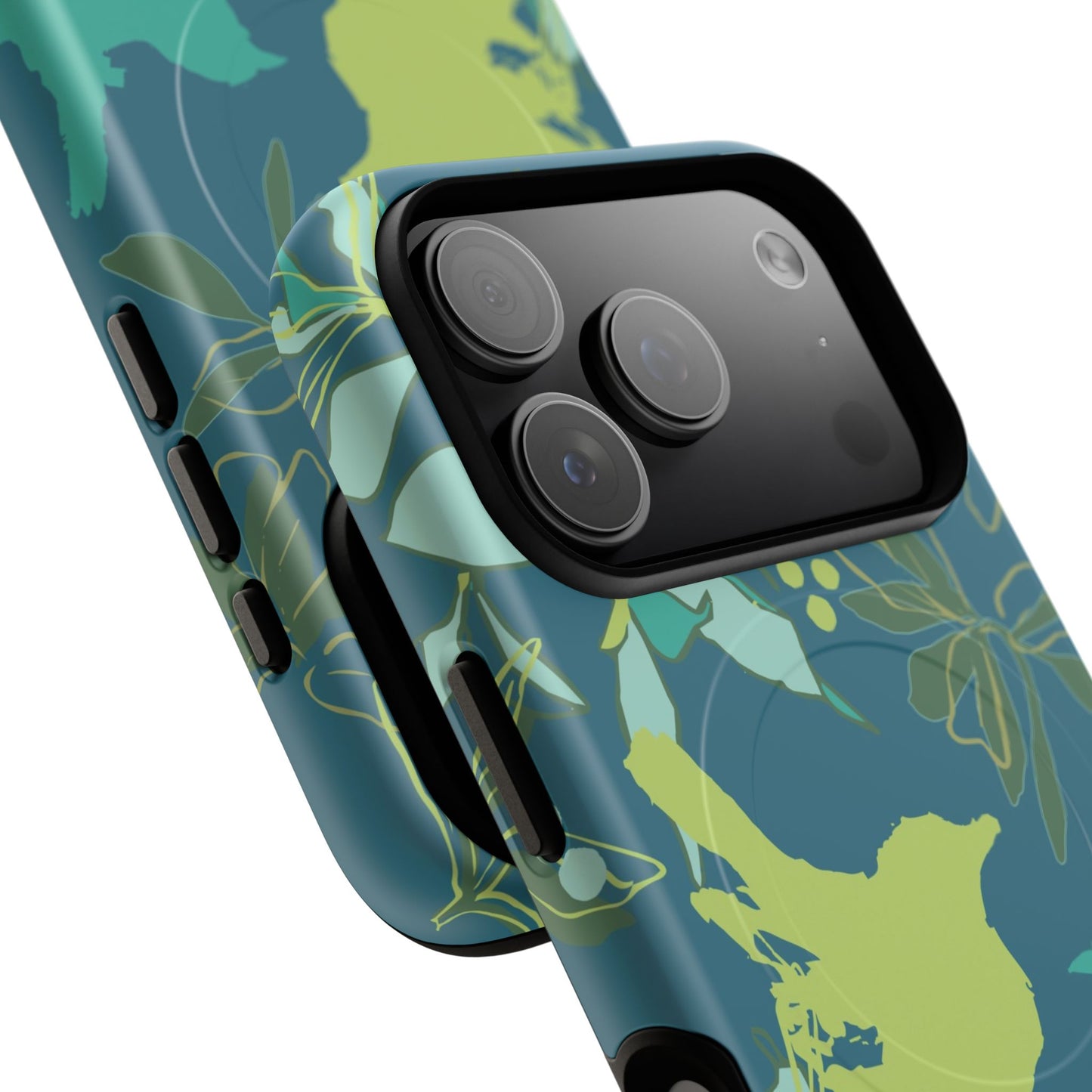 Canopy Lagoon iPhone 17 Pro Case | Botanical Watercolor Tough MagSafe Case