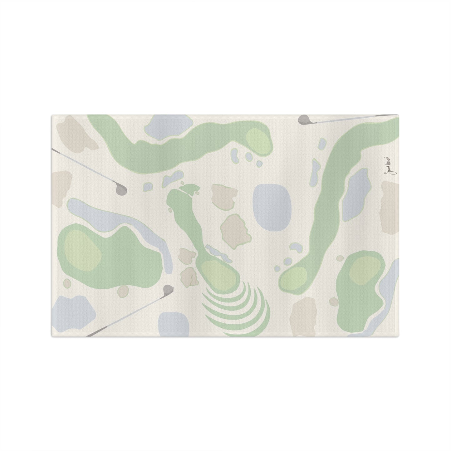Kitchen Towel Microfiber "Raise the Par" art by Janet Hoard