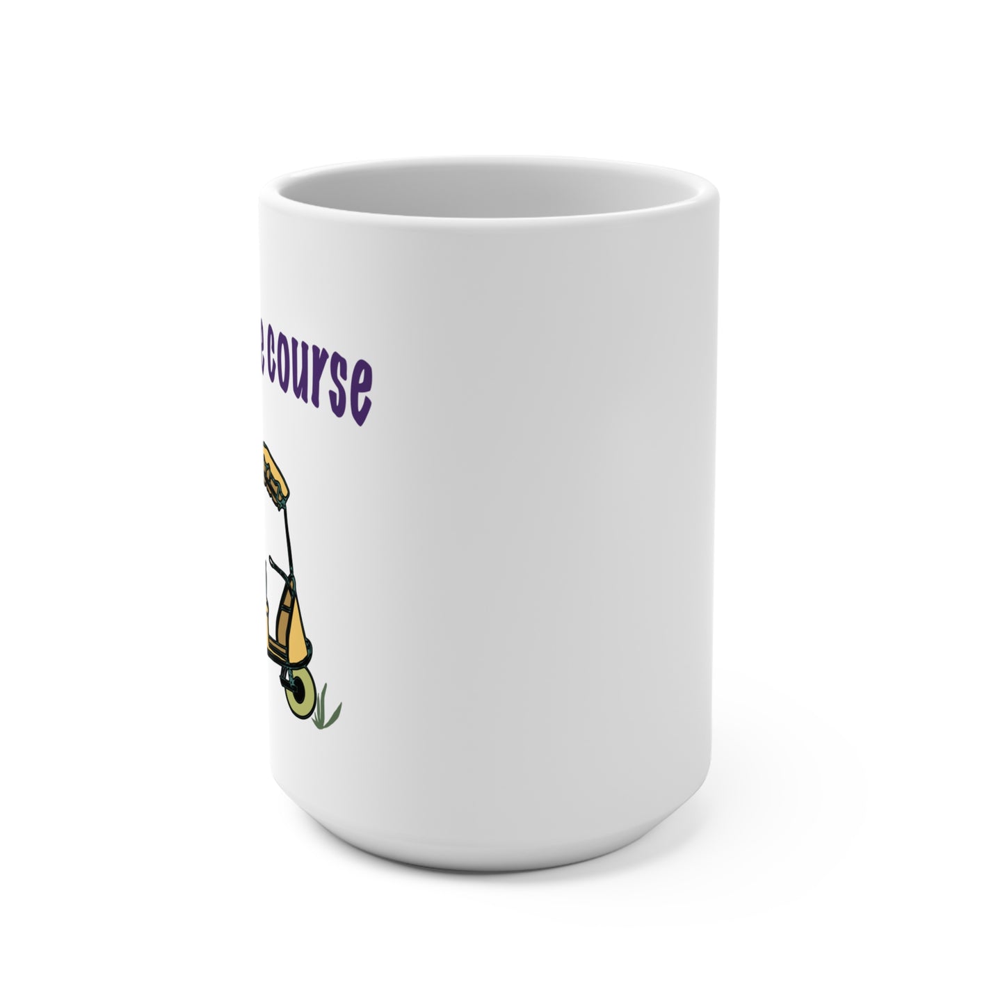 Larger Mug 15oz "Stay the course" art handmade by Janet Hoard