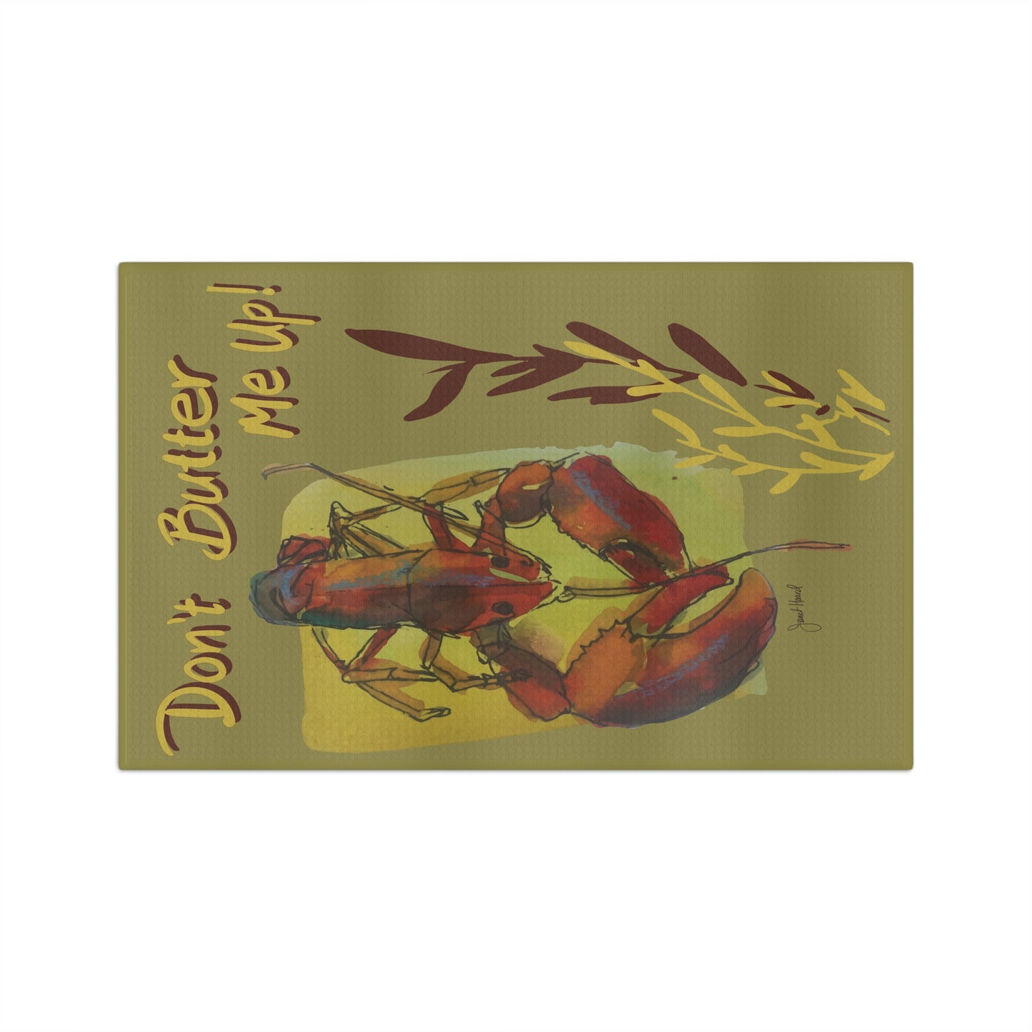 Kitchen Towel Microfiber "Butter Me Up" by Janet Hoard