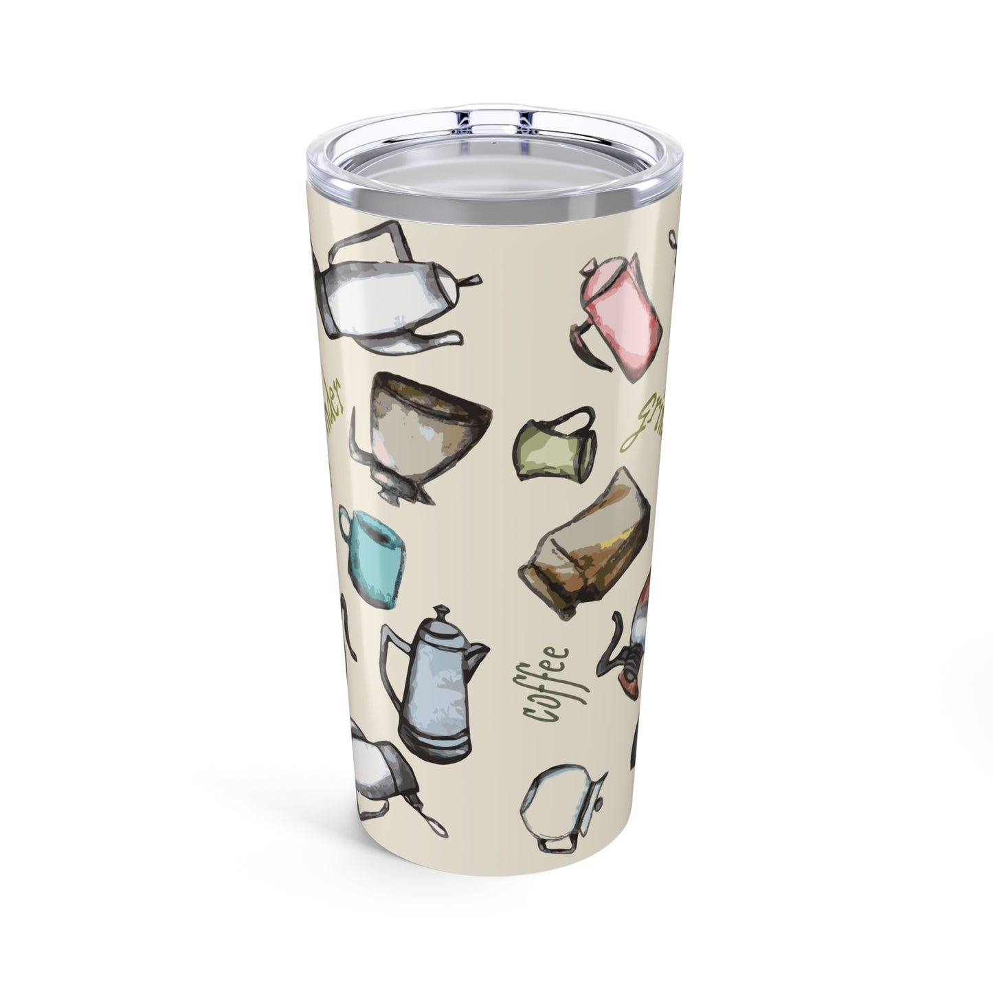 20oz Tumbler "Coffee Grinder" by Janet Hoard