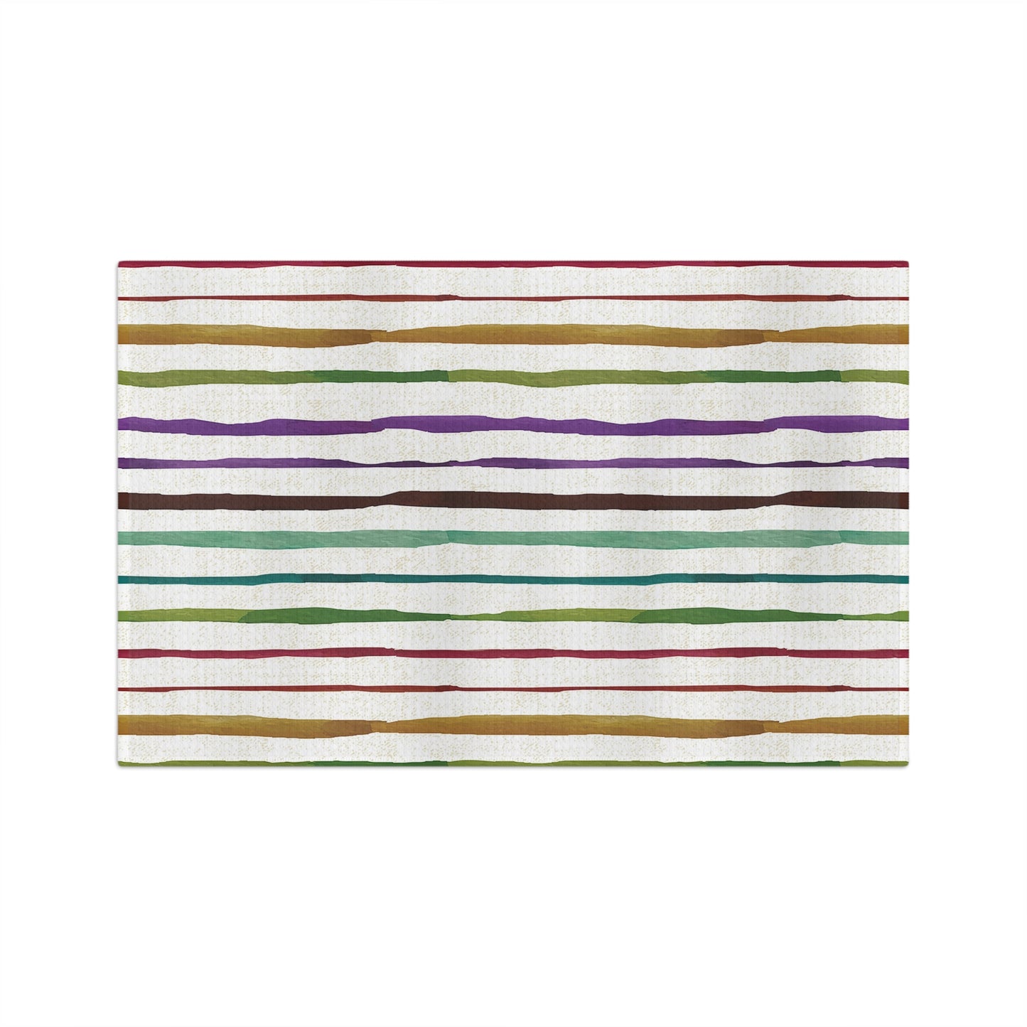 Kitchen Towel Microfiber "Rich Colored Stripes" by Janet Hoard