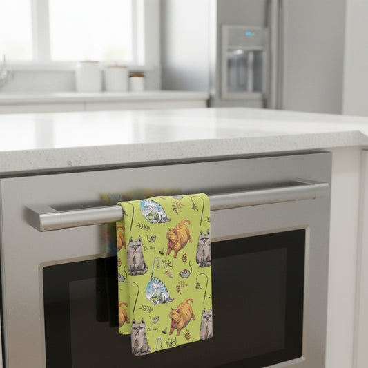 Kitchen Towel "Crumble Cats" by Janet Hoard