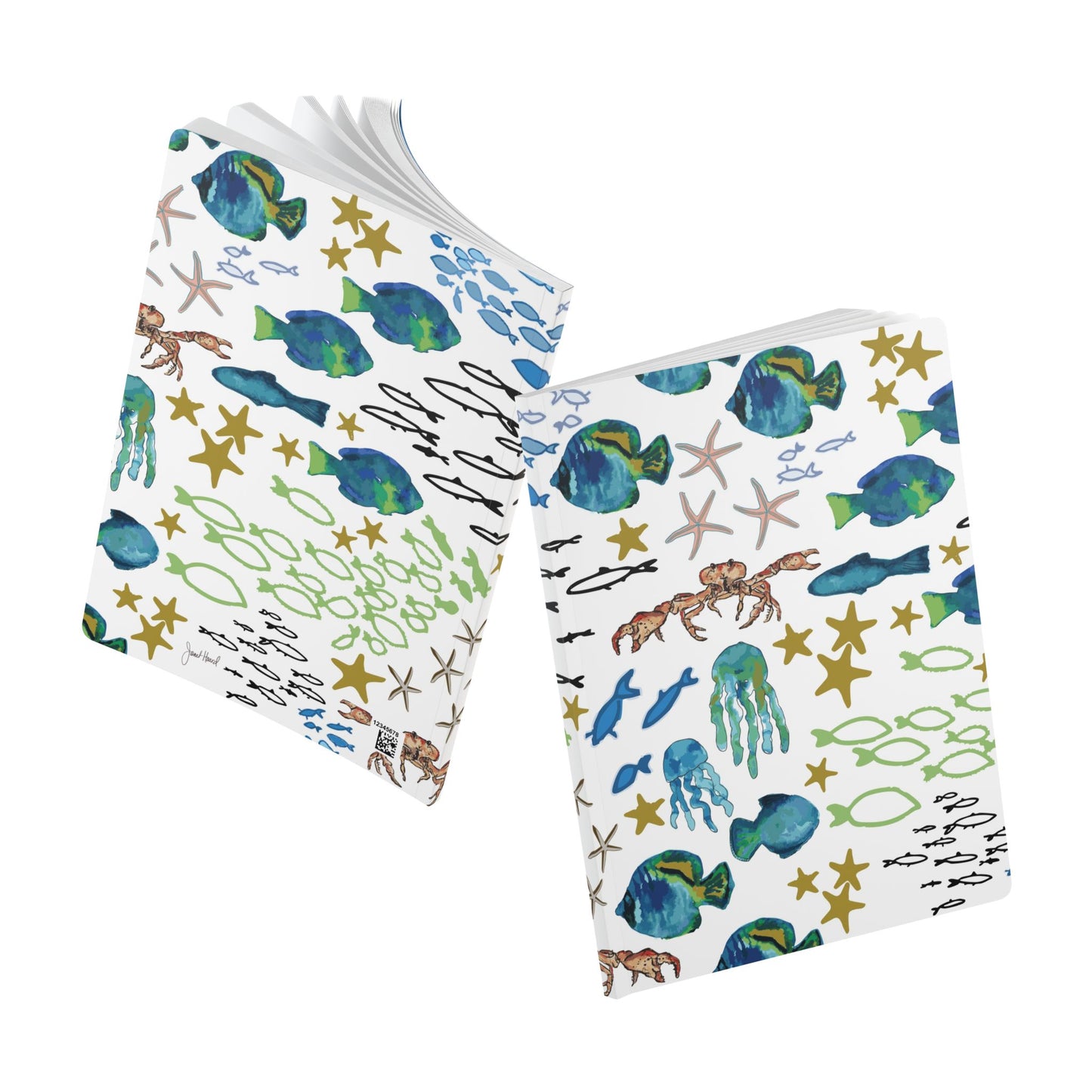 Ocean Notebook | Underwater Sea Life Softcover Journal