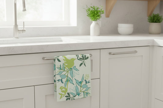 Canopy Mist Kitchen Towel | Soft Green Botanical Decor