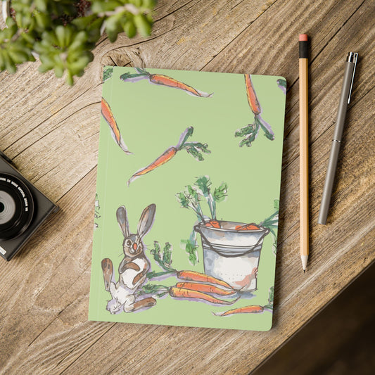 Rabbit Notebook | Whimsical Bunny Softcover Journal