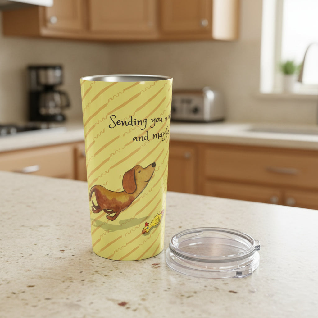 Dog Tumbler – One Doggie Delight Stainless Steel Cup | Cute Pet Design