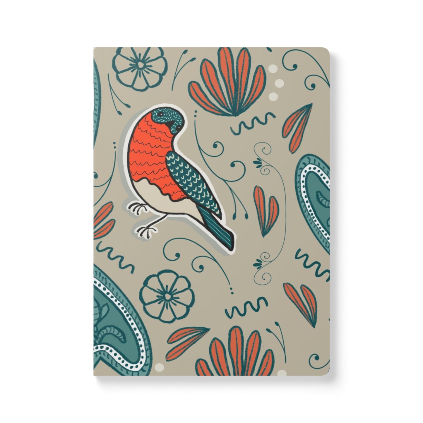 Robin Notebook | Whimsical Bird Softcover Journal