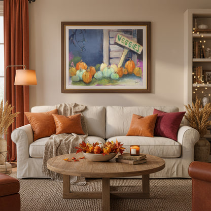 Pumpkin Poster | Fall Wall Art Autumn Kitchen Decor