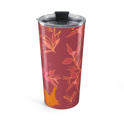 Canopy Coral Tumbler | Tropical Floral Insulated Travel Mug