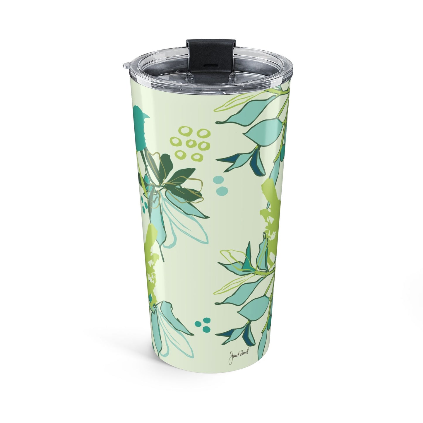 Canopy Mist Tumbler | Soft Green Botanical Travel Mug