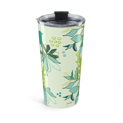 Canopy Mist Tumbler | Soft Green Botanical Travel Mug