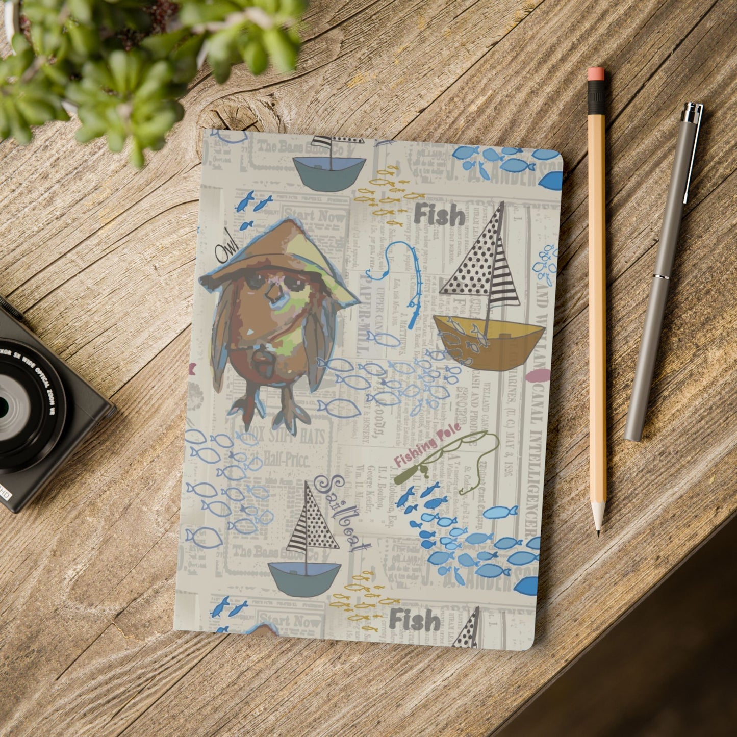 Softcover Journal "Sail Away Owl" by Janet Hoard