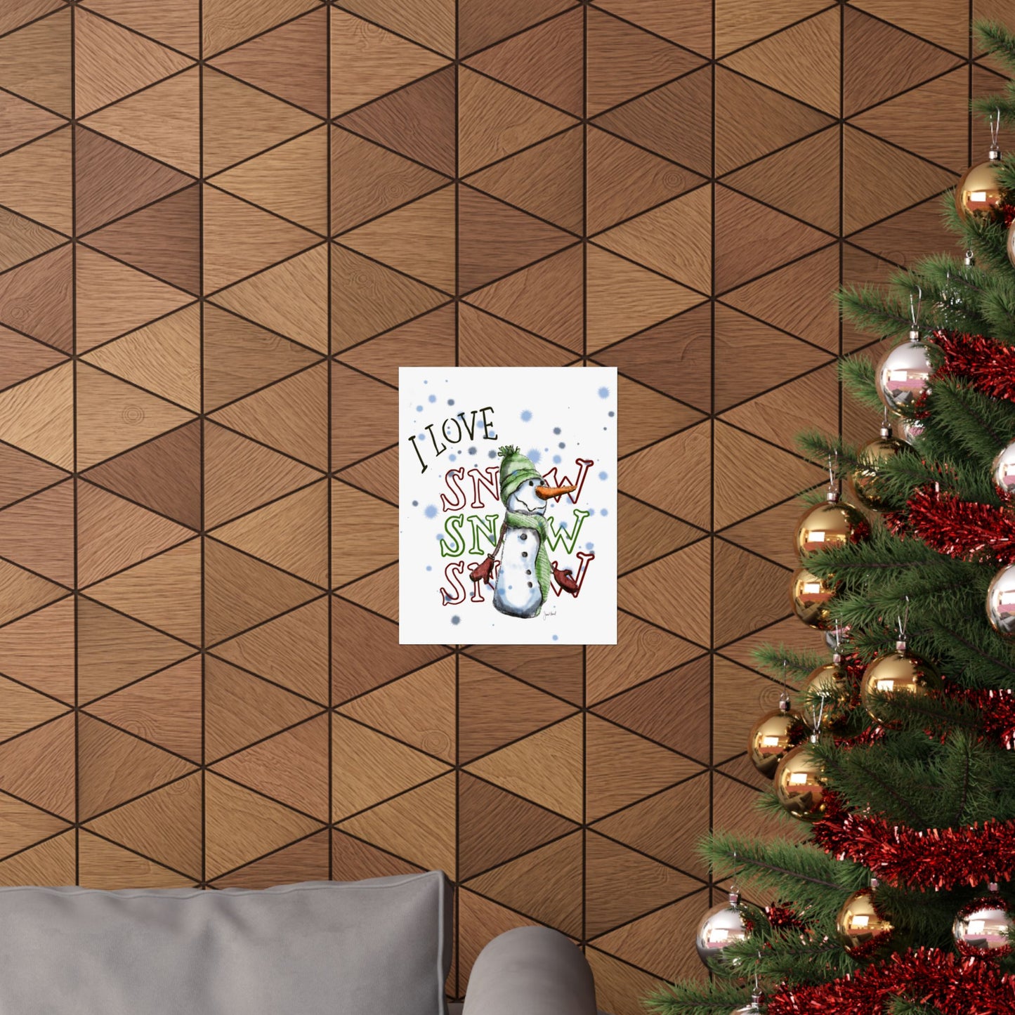 Poster "I Love Snow Snow Snow" by Janet Hoard