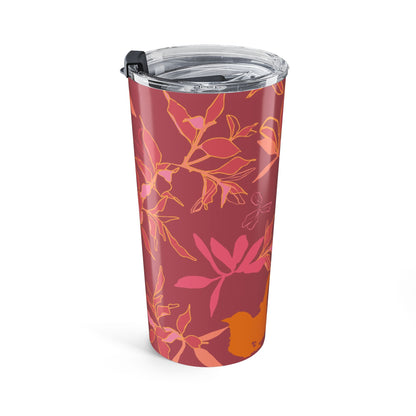Canopy Coral Tumbler | Tropical Floral Insulated Travel Mug