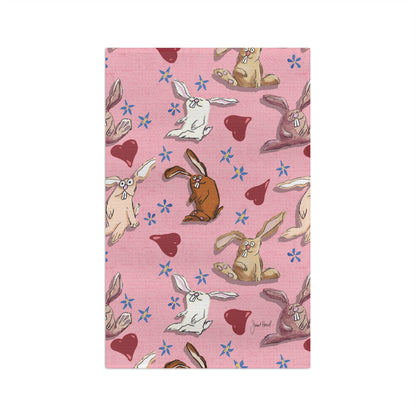 Funny Bunnies Kitchen Towel | Cute Bunny Decor