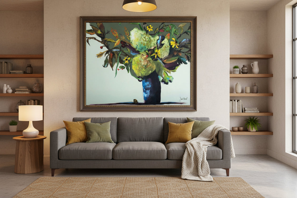 Stay in Color Floral Wall Art Print | Original Watercolor by Janet Hoard