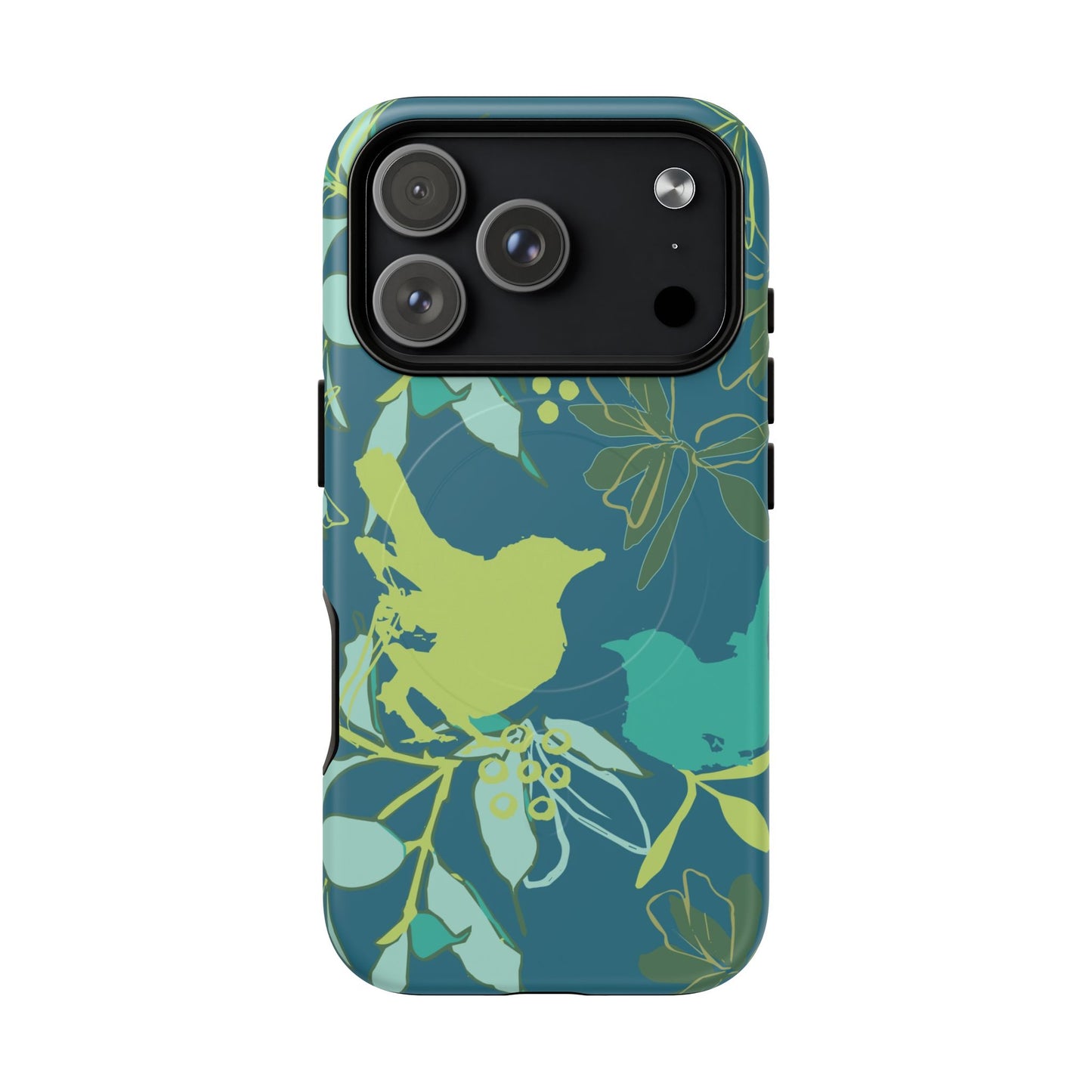 Canopy Lagoon iPhone 17 Pro Case | Botanical Watercolor Tough MagSafe Case