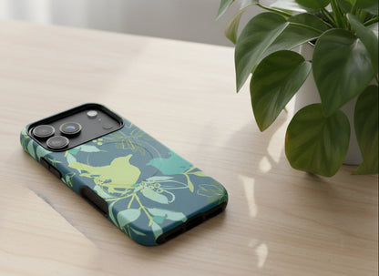 Canopy Lagoon iPhone 17 Pro Case | Botanical Watercolor Tough MagSafe Case