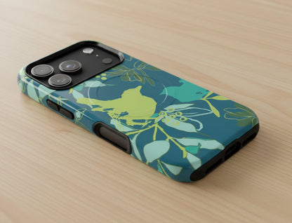 Canopy Lagoon iPhone 17 Pro Case | Botanical Watercolor Tough MagSafe Case