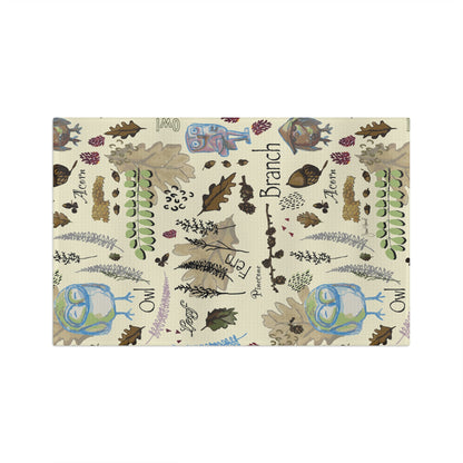 Hoot & Harvest Kitchen Towel | Owl Woodland Decor
