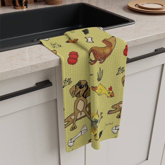 Kitchen Towel "Doggie Delights" by Janet Hoard
