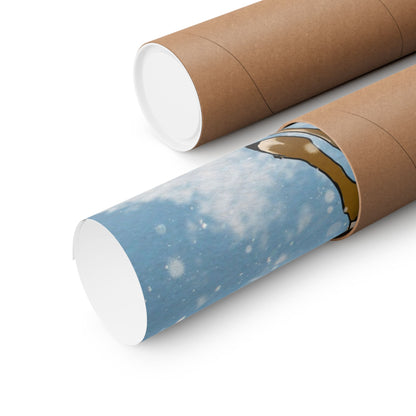 Merry Christmas Reindeer Poster | Festive Holiday Art