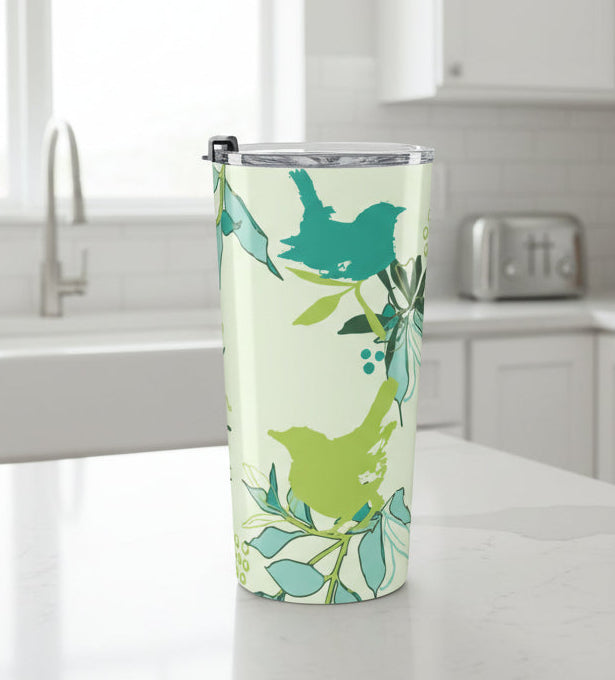 Canopy Mist Tumbler | Soft Green Botanical Travel Mug