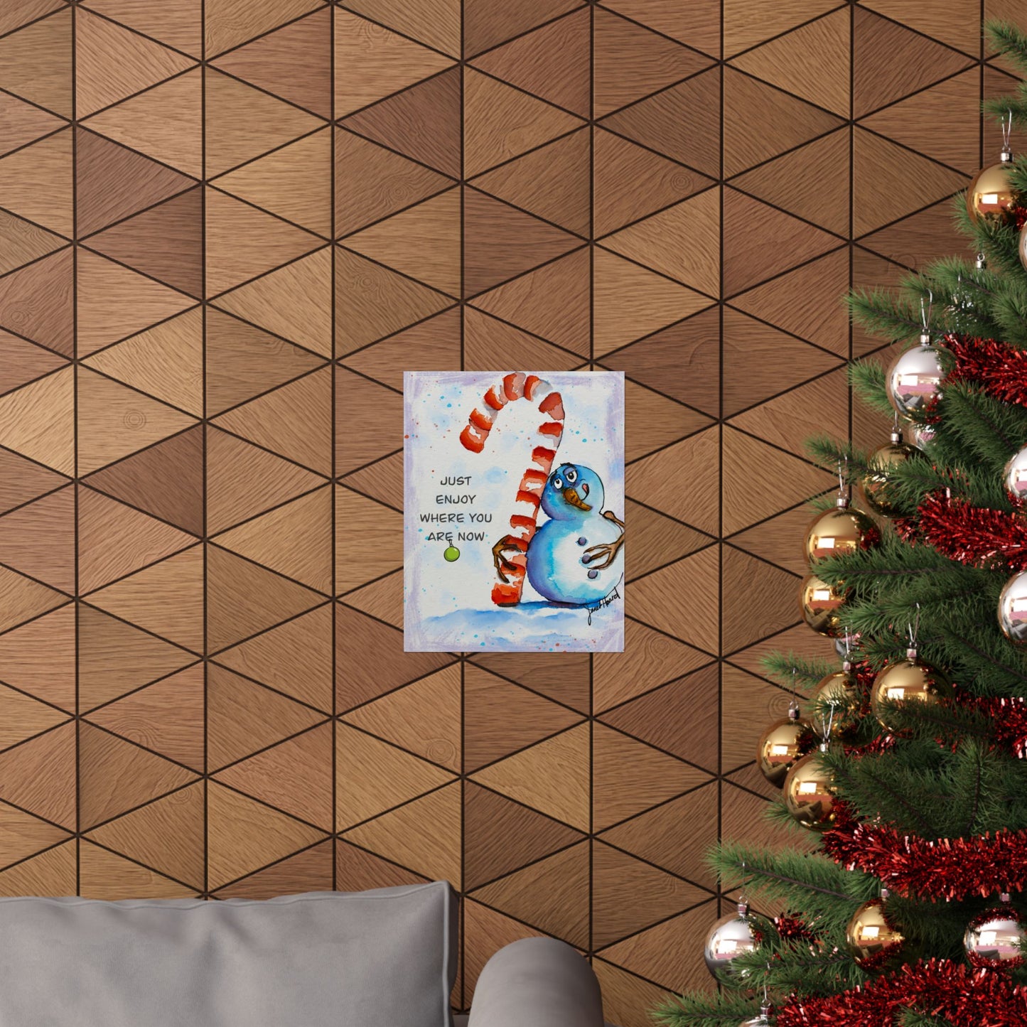 Poster "Fun Snowman" Art by Janet Hoard